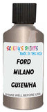 Detail brush applying Grey Metallic to a small door scratch on an Ford Fiesta, clean OEM finish