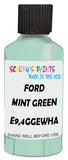Detail brush applying Green Metallic to a small door scratch on an Ford Thunderbird, clean OEM finish