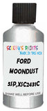 Detail brush applying Silver Metallic to a small door scratch on an Ford Transit, clean OEM finish