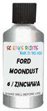Detail brush applying Silver Metallic to a small door scratch on an Ford Fiesta Van, clean OEM finish