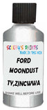 Detail brush applying Silver Metallic to a small door scratch on an Ford Transit, clean OEM finish