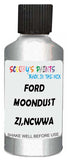 Detail brush applying Silver Metallic to a small door scratch on an Ford Transit Courier, clean OEM finish