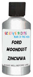 Detail brush applying Silver Metallic to a small door scratch on an Ford Ikon, clean OEM finish