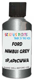 Detail brush applying Grey Metallic to a small door scratch on an Ford Trucks, clean OEM finish