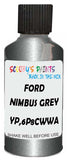 Detail brush applying Grey Metallic to a small door scratch on an Ford Heavy Truck, clean OEM finish