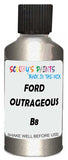 Detail brush applying Silver Metallic to a small door scratch on an Ford Fiesta, clean OEM finish