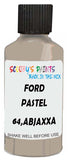 Detail brush applying Beige Solid to a small door scratch on an Ford Ranger, clean OEM finish