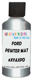 Detail brush applying Brown Metallic to a small door scratch on an Ford Expedition, clean OEM finish