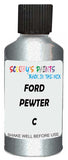 Detail brush applying Brown Metallic to a small door scratch on an Ford Fairmont, clean OEM finish