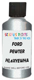 Detail brush applying Brown Metallic to a small door scratch on an Ford Expedition, clean OEM finish