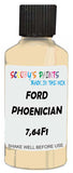 Detail brush applying Yellow Solid to a small door scratch on an Ford Trucks, clean OEM finish