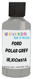 Detail brush applying Grey Solid to a small door scratch on an Ford Transit, clean OEM finish