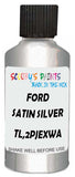 Detail brush applying Silver Metallic to a small door scratch on an Ford Escape, clean OEM finish