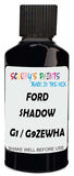 Detail brush applying Black Metallic to a small door scratch on an Ford Ecosport, clean OEM finish