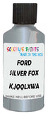 Detail brush applying Silver Metallic to a small door scratch on an Ford Fiesta, clean OEM finish