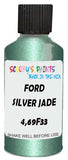 Detail brush applying Silver Metallic to a small door scratch on an Ford Mustang, clean OEM finish