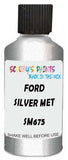 Detail brush applying Silver Metallic to a small door scratch on an Ford Gt, clean OEM finish