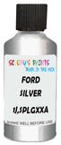 Detail brush applying Silver Metallic to a small door scratch on an Ford Thunderbird, clean OEM finish