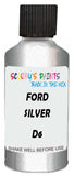 Detail brush applying Silver Metallic to a small door scratch on an Ford Courier, clean OEM finish