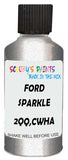 Detail brush applying Silver Metallic to a small door scratch on an Ford Escape, clean OEM finish