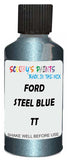 Detail brush applying Blue Metallic to a small door scratch on an Ford Australia Falcon, clean OEM finish