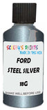 Detail brush applying Silver Metallic to a small door scratch on an Ford Ranger, clean OEM finish