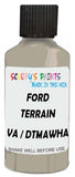 Detail brush applying Beige Solid to a small door scratch on an Ford Maverick Truck, clean OEM finish