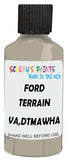 Detail brush applying Beige Solid to a small door scratch on an Ford Ranger, clean OEM finish