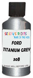 Detail brush applying Grey Metallic to a small door scratch on an Ford Ranger, clean OEM finish