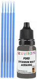 Close-up chip repair on 2001-2003 Ford Escape in factory Titanium Mat Acraxxg (paint code Acraxxg)