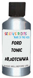 Detail brush applying White Metallic to a small door scratch on an Ford Transit, clean OEM finish