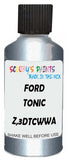 Detail brush applying White Metallic to a small door scratch on an Ford Transit, clean OEM finish