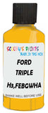 Detail brush applying Yellow Solid to a small door scratch on an Ford Mustang Convertible, clean OEM finish
