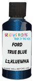 Detail brush applying Blue Metallic to a small door scratch on an Ford Windstar, clean OEM finish