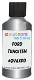 Detail brush applying Grey Metallic to a small door scratch on an Ford Escape, clean OEM finish