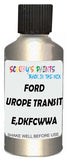 Detail brush applying Silver Metallic to a small door scratch on an Ford Transit Courier, clean OEM finish