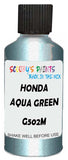 Detail brush applying Blue Metallic to a small door scratch on an Honda Hr-V, clean OEM finish