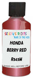 Detail brush applying Red Metallic to a small door scratch on an Honda Life, clean OEM finish