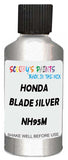 Detail brush applying Silver Metallic to a small door scratch on an Honda Acty, clean OEM finish
