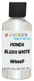 Detail brush applying Blue Metallic to a small door scratch on an Honda Elysion, clean OEM finish