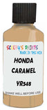 Detail brush applying Beige Solid to a small door scratch on an Honda Life, clean OEM finish