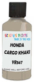 Detail brush applying Beige Solid to a small door scratch on an Honda Element, clean OEM finish