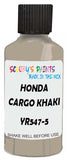 Detail brush applying Beige Solid to a small door scratch on an Honda Element, clean OEM finish
