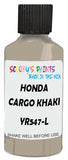 Detail brush applying Beige Solid to a small door scratch on an Honda Element, clean OEM finish
