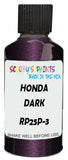 Detail brush applying Purple Metallic to a small door scratch on an Honda Accord, clean OEM finish