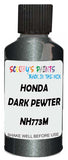 Detail brush applying Grey Metallic to a small door scratch on an Honda Cr-Z, clean OEM finish