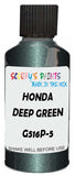 Detail brush applying Green Metallic to a small door scratch on an Honda Accord, clean OEM finish