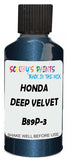 Detail brush applying Blue Metallic to a small door scratch on an Honda Accord, clean OEM finish