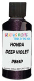 Detail brush applying Purple Metallic to a small door scratch on an Honda Cr-Z, clean OEM finish
