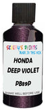 Detail brush applying Purple Metallic to a small door scratch on an Honda Cr-Z, clean OEM finish